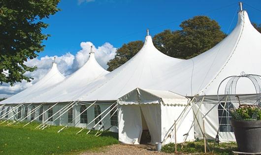 multiple portable restrooms for large-scale events, ensuring availability for all guests in Cambria Heights